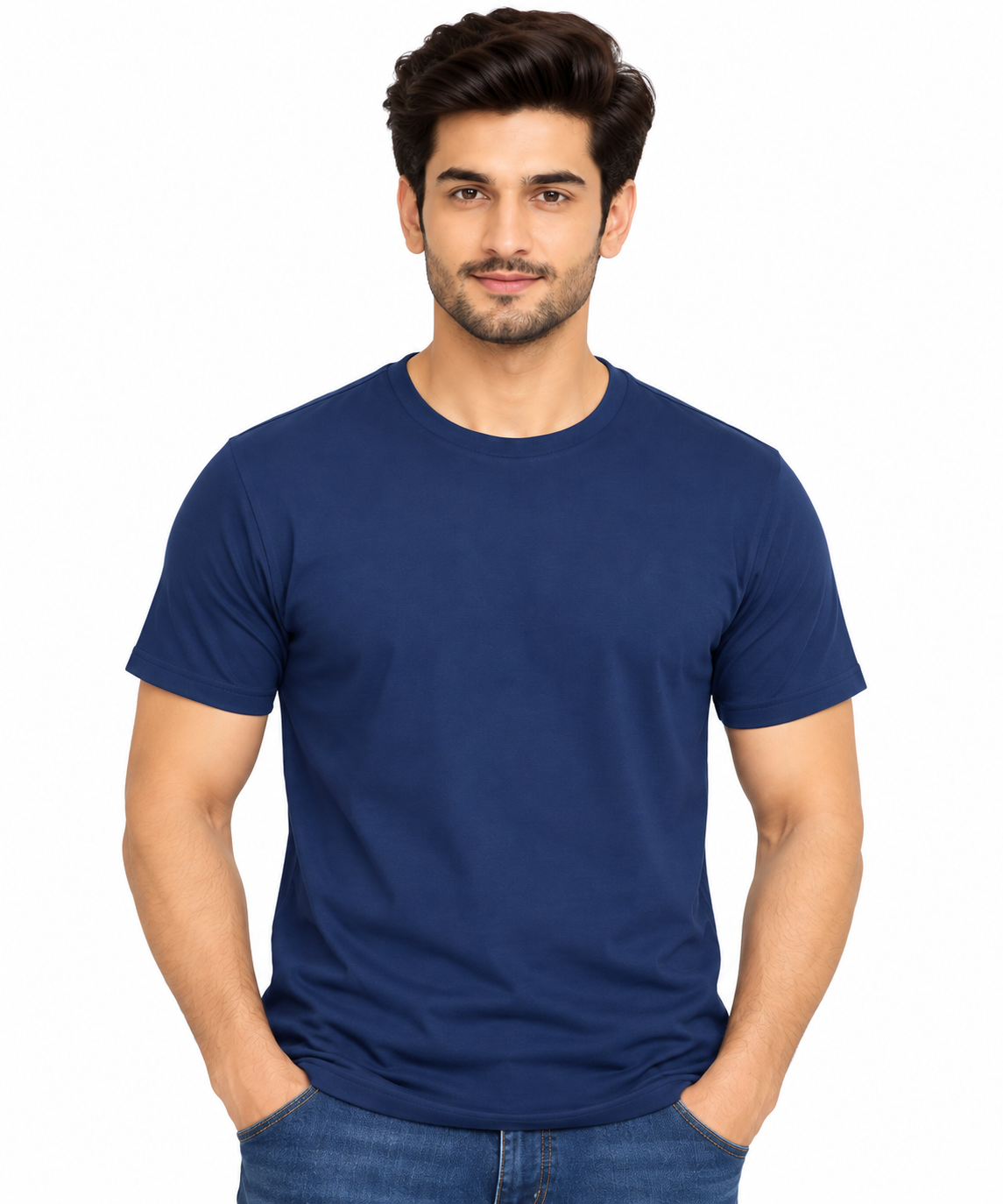 Navy T-Shirt Studio Portrait